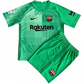 Camisolas de futebol FC Barcelona Guarda Redes Criança Equipamento Alternativa 2021/22 Manga Curta